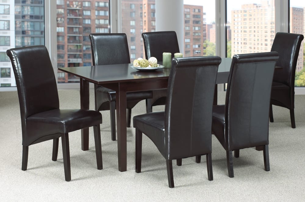 Superb Espresso Dining Table Set