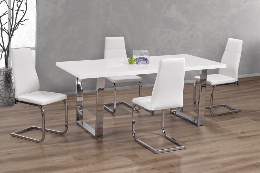 High Gloss Dining Table Set