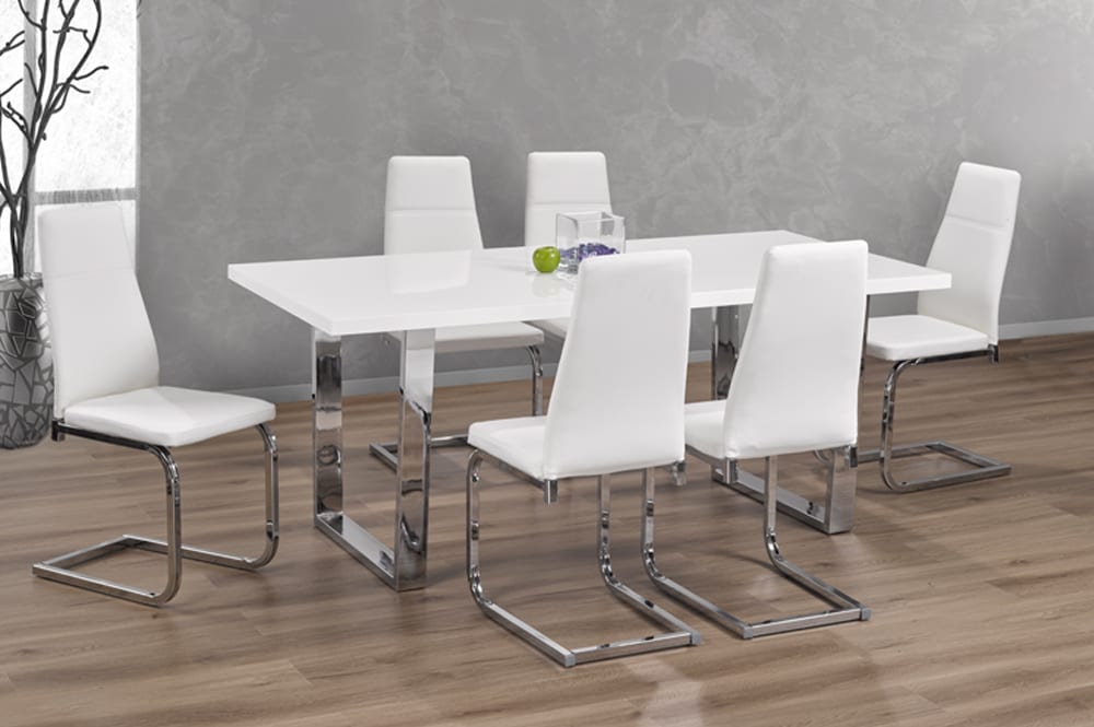 High Gloss Dining Table Set