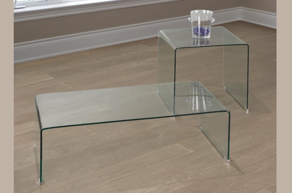 Clear Glass Coffee Table Set