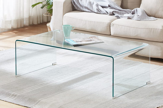 Clear Glass Coffee Table Set