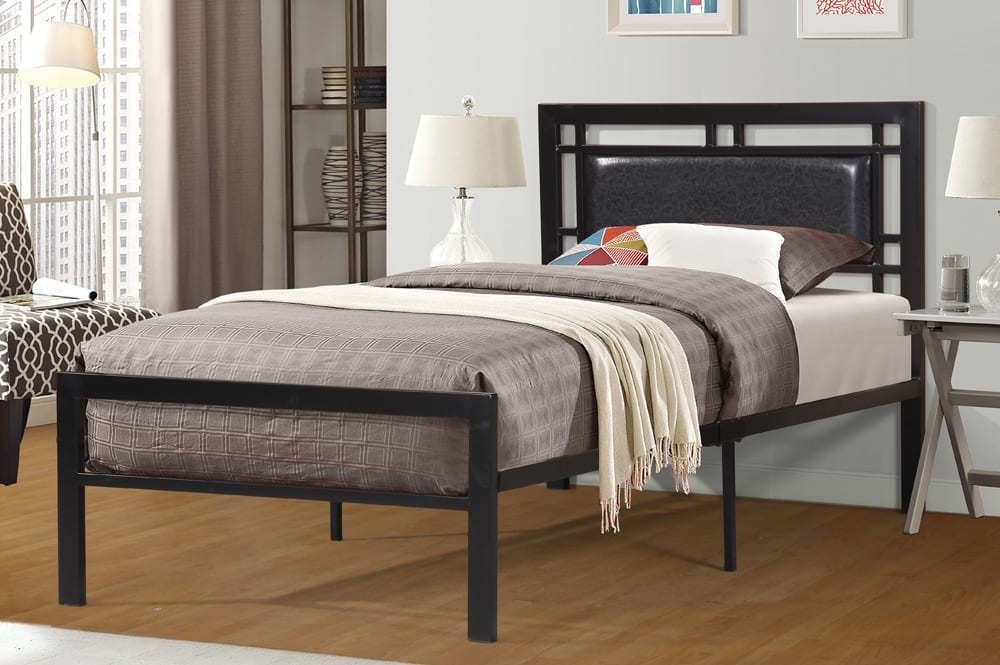 Contemporary Metal Platform Bed