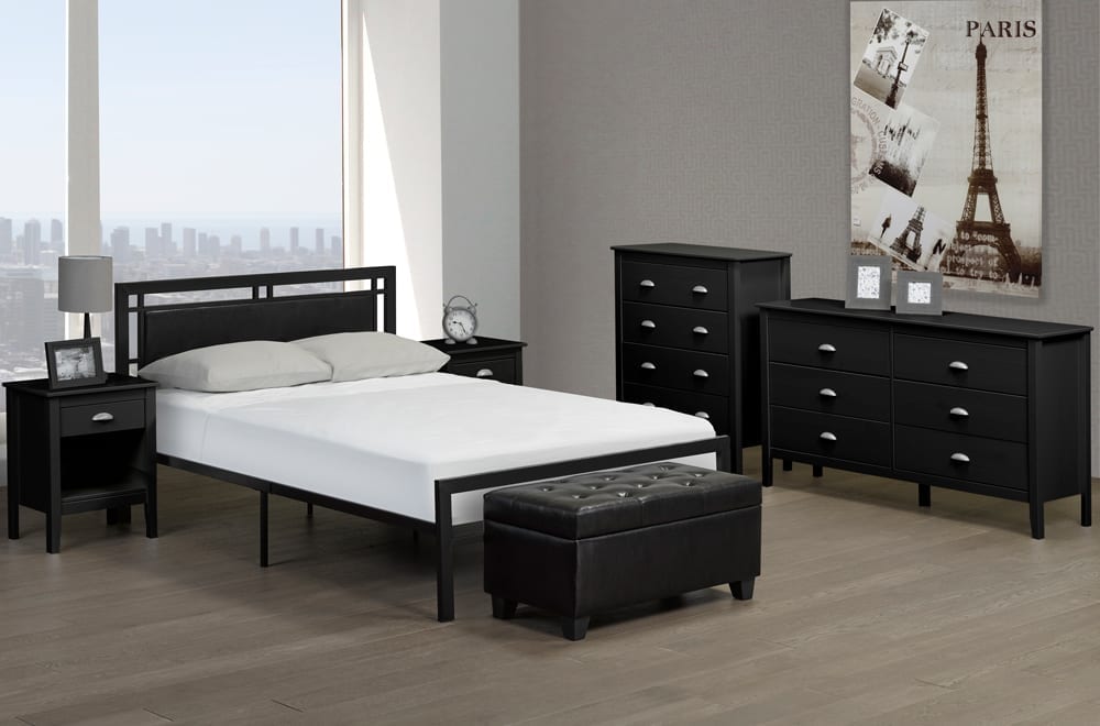 Contemporary Metal Platform Bed